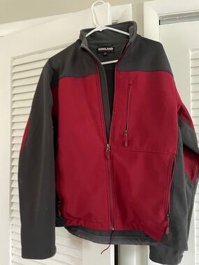Kirkland Signature Red and Gray Men's Performance Softshell Jacket